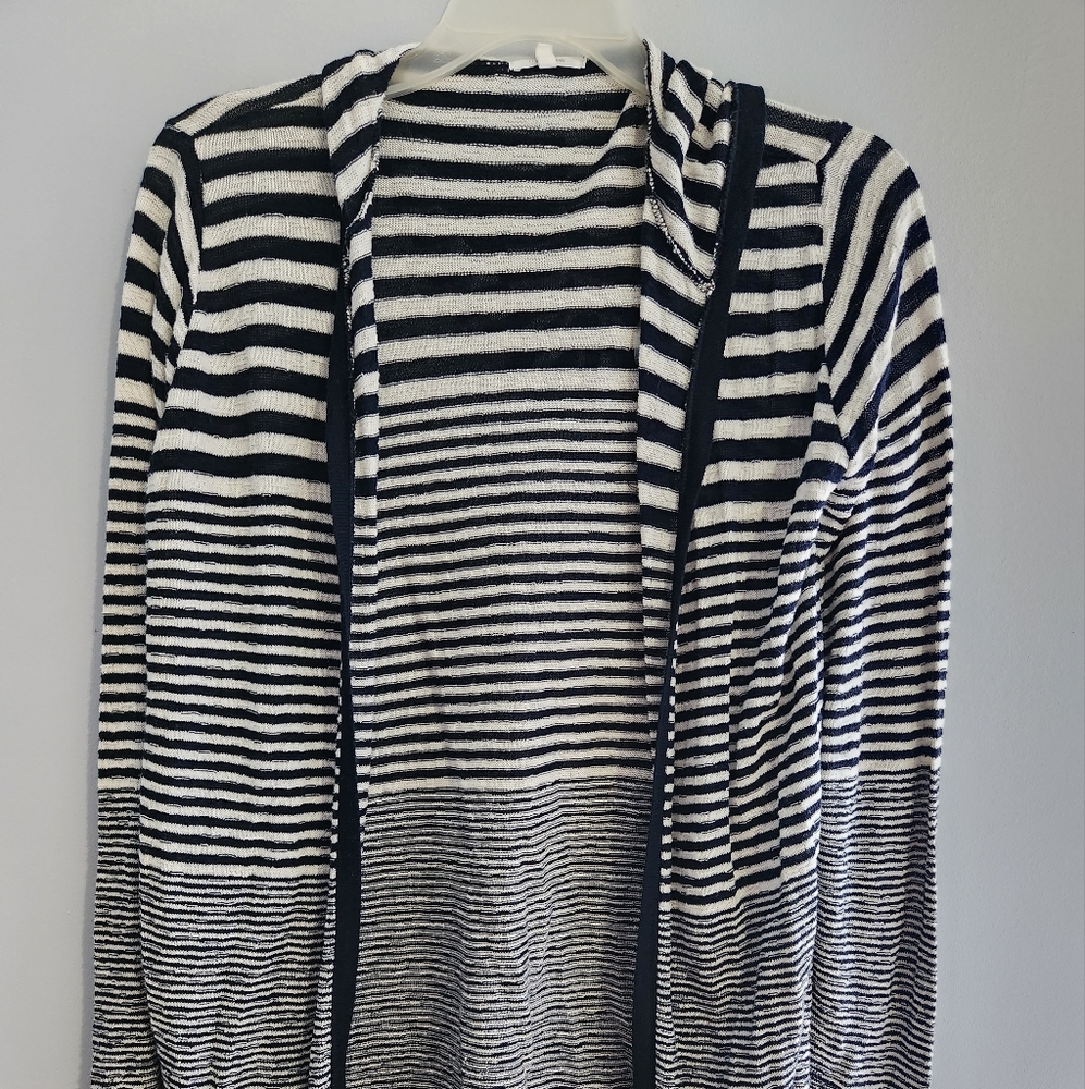 Matrices Striped Hooded Cardigan